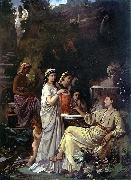 Anselm Feuerbach The Fairy tale teller china oil painting artist